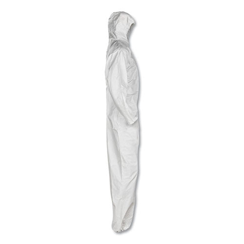 KleenGuard™ A30 Elastic Back And Cuff Hooded Coveralls, Medium, White, 25-carton freeshipping - TVN Wholesale