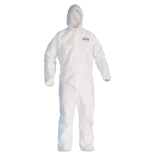 KleenGuard™ A30 Elastic Back And Cuff Hooded Coveralls, 3x-large, White, 25-carton freeshipping - TVN Wholesale