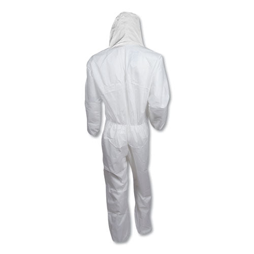 KleenGuard™ A30 Elastic-back And Cuff Hooded Coveralls, X-large, White, 25-carton freeshipping - TVN Wholesale