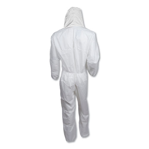 KleenGuard™ A30 Elastic Back And Cuff Hooded Coveralls, 4x-large, White, 21-carton freeshipping - TVN Wholesale