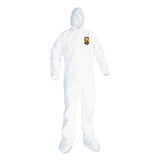 KleenGuard™ A20 Breathable Particle Protection Coveralls, Elastic Back, Hood And Boots, Large, White, 24-carton freeshipping - TVN Wholesale