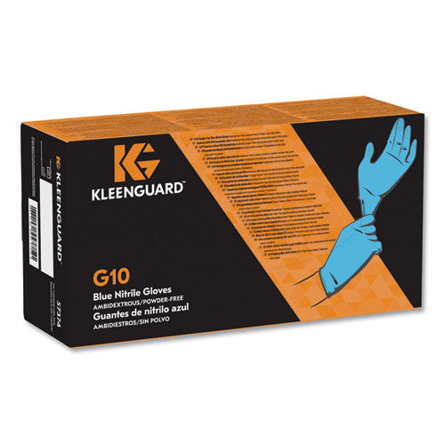 KleenGuard™ G10 Blue Nitrile Gloves, Powder-free, Blue, 242 Mm Length, X-large, 90-box freeshipping - TVN Wholesale
