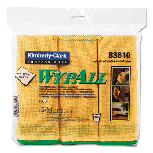 WypAll® Microfiber Cloths, Reusable, 15 3-4 X 15 3-4, Yellow, 6-pack freeshipping - TVN Wholesale