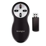 Wireless Presenter With Red Laser, Class 2, 65 Ft Range, Black-silver