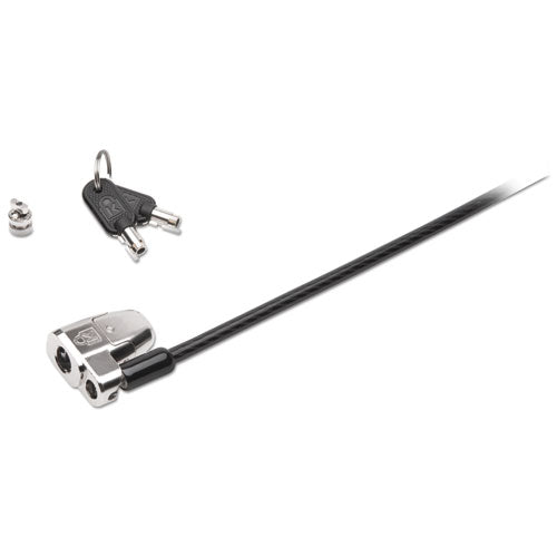 Kensington® Clicksafe 2.0 Keyed Laptop Lock, 6ft Steel Cable, Silver, Two Keys freeshipping - TVN Wholesale