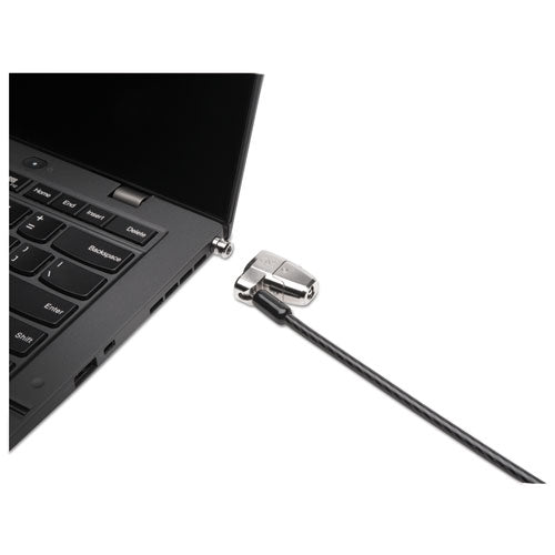 Kensington® Clicksafe 2.0 Keyed Laptop Lock, 6ft Steel Cable, Silver, Two Keys freeshipping - TVN Wholesale
