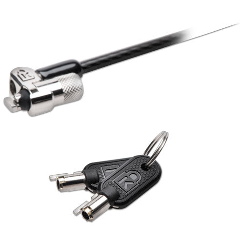 Kensington® Microsaver 2.0 Keyed Laptop Lock, 6ft Steel Cable, Silver, Two Keys freeshipping - TVN Wholesale