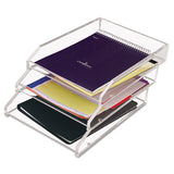 Kantek Clear Acrylic Letter Tray, 2 Sections, Letter Size Files, 10.5" X 13.75" X 2.5", Clear, 2-pack freeshipping - TVN Wholesale