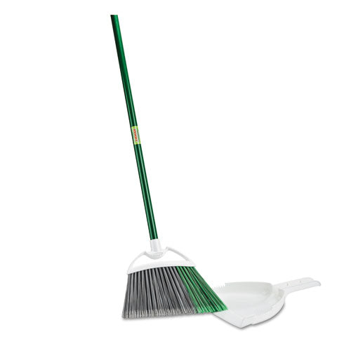 Libman Commercial Precision Angle Broom With Dustpan, 53" Handle, Green-gray, 4-carton freeshipping - TVN Wholesale