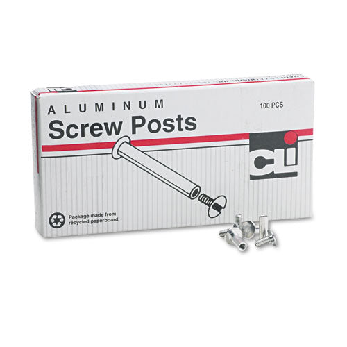 Charles Leonard® Post Binder Aluminum Screw Posts, 3-16" Diameter, 1-2" Long, 100-box freeshipping - TVN Wholesale