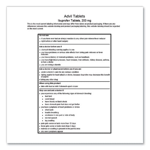 Advil® Ibuprofen Tablets, 200mg, Refill Pack, Two Tablets-packet, 30 Packets-box freeshipping - TVN Wholesale