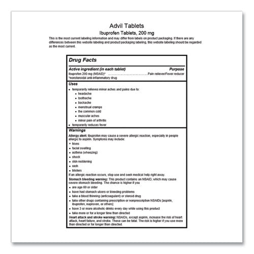 Advil® Ibuprofen Tablets, 200mg, Refill Pack, Two Tablets-packet, 30 Packets-box freeshipping - TVN Wholesale