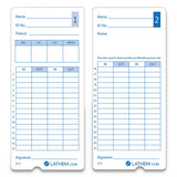 Lathem® Time Time Clock Cards For Lathem Time 400e, Two Sides, 3 X 7, 100-pack freeshipping - TVN Wholesale