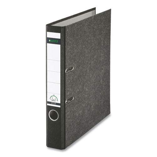 Leitz® European Premium A4 Lever-arch Two-ring Binder, 2" Capacity, 11.7 X 8.27, Black Marble freeshipping - TVN Wholesale