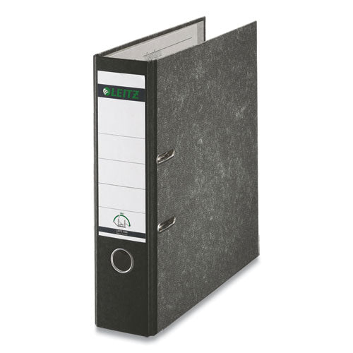 Leitz® European A4 Lever-arch Two-ring Binder, 3" Capacity, 11.7 X 8.27, Black Marble freeshipping - TVN Wholesale