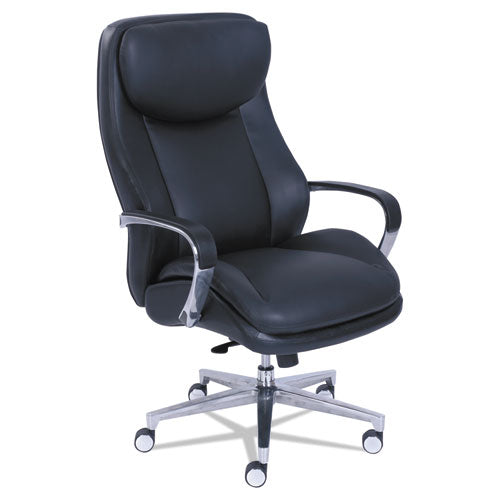 La-Z-Boy® Commercial 2000 Big-tall Executive Chair, Supports Up To 400 Lb, 20.5" To 23.5" Seat Height, Black Seat-back, Silver Base freeshipping - TVN Wholesale
