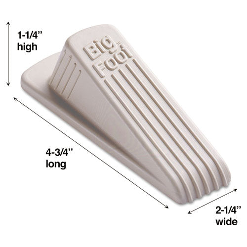 Master Caster® Big Foot Doorstop, No Slip Rubber Wedge, 2.25w X 4.75d X 1.25h, Beige freeshipping - TVN Wholesale