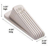 Master Caster® Big Foot Doorstop, No Slip Rubber Wedge, 2.25w X 4.75d X 1.25h, Beige freeshipping - TVN Wholesale