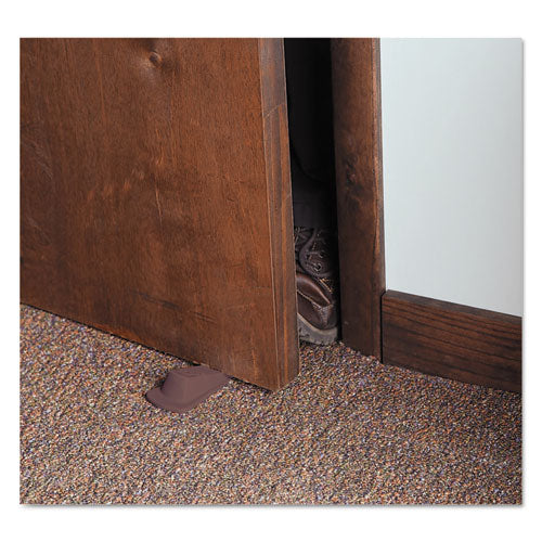 Master Caster® Big Foot Doorstop, No Slip Rubber Wedge, 2.25w X 4.75d X 1.25h, Brown freeshipping - TVN Wholesale