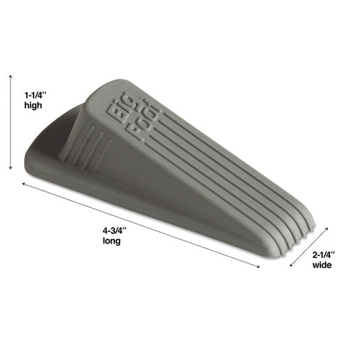 Master Caster® Big Foot Doorstop, No Slip Rubber Wedge, 2.25w X 4.75d X 1.25h, Gray freeshipping - TVN Wholesale