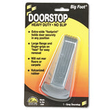 Master Caster® Big Foot Doorstop, No Slip Rubber Wedge, 2.25w X 4.75d X 1.25h, Gray freeshipping - TVN Wholesale