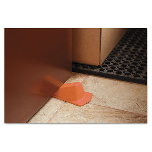 Master Caster® Giant Foot Doorstop, No-slip Rubber Wedge, 3.5w X 6.75d X 2h, Safety Orange freeshipping - TVN Wholesale