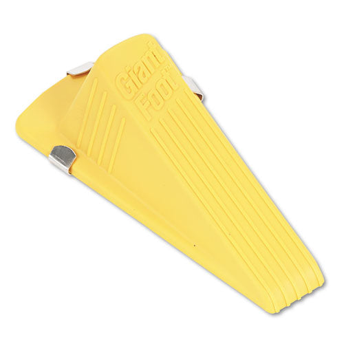 Master Caster® Giant Foot Magnetic Doorstop, No-slip Rubber Wedge, 3.5w X 6.75d X 2h, Yellow freeshipping - TVN Wholesale