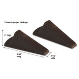 Master Caster® Giant Foot Doorstop, No-slip Rubber Wedge, 3.5w X 6.75d X 2h, Brown, 2-pack freeshipping - TVN Wholesale