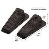 Master Caster® Big Foot Doorstop, No Slip Rubber Wedge, 2.25w X 4.75d X 1.25h, Brown, 2-pack freeshipping - TVN Wholesale