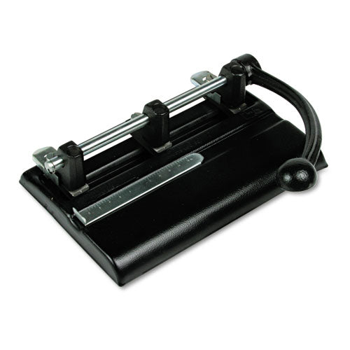 Master® 40-sheet High-capacity Lever Action Adjustable Two- To Seven-hole Punch, 13-32" Holes, Black freeshipping - TVN Wholesale