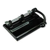 Master® 40-sheet High-capacity Lever Action Adjustable Two- To Seven-hole Punch, 13-32" Holes, Black freeshipping - TVN Wholesale