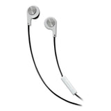 Maxell® B-13 Bass Earbuds With Microphone, White, 52" Cord freeshipping - TVN Wholesale