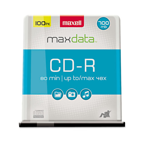 Maxell® Cd-r Recordable Disc, 700 Mb-80 Min, 48x, Slim Jewel Case, Silver freeshipping - TVN Wholesale