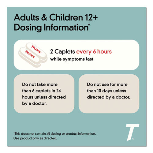 Tylenol® Extra Strength Caplets, Two-pack, 50 Packs-box freeshipping - TVN Wholesale