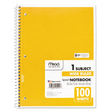 Mead® Spiral Notebook, 3-hole Punched, 1 Subject, Wide-legal Rule, Randomly Assorted Covers, 10.5 X 7.5, 100 Sheets freeshipping - TVN Wholesale
