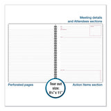 Cambridge® Wirebound Guided Meeting Notes Notebook, 1 Subject, Meeting-minutes-notes Format, Dark Gray Cover, 11 X 8.25, 80 Sheets freeshipping - TVN Wholesale