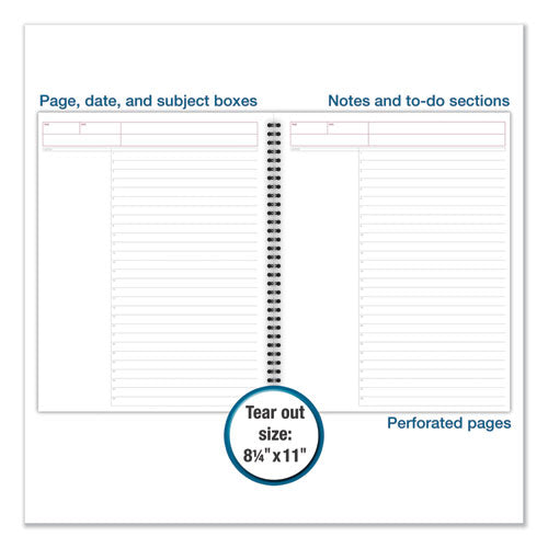 Cambridge® Wirebound Guided Meeting Notes Notebook, 1 Subject, Meeting-minutes-notes Format, Dark Gray Cover, 11 X 8.25, 80 Sheets freeshipping - TVN Wholesale