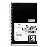Mead® Spiral Notebook, 3 Subject, Medium-college Rule, Randomly Assorted Covers, 9.5 X 5.5, 150 Sheets freeshipping - TVN Wholesale