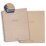 AT-A-GLANCE® Collection Twinwire Notebook, 1 Subject, Wide-legal Rule, Tan-navy Blue Cover, 11 X 8.75, 80 Sheets freeshipping - TVN Wholesale
