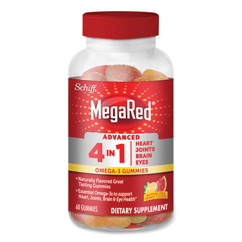 MegaRed® Advanced 4-in-1 Omega-3 Gummies, 60 Count freeshipping - TVN Wholesale