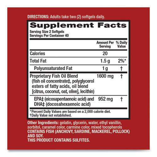 MegaRed® Advanced Triple Absorption Omega-3 Softgel, 80 Count freeshipping - TVN Wholesale