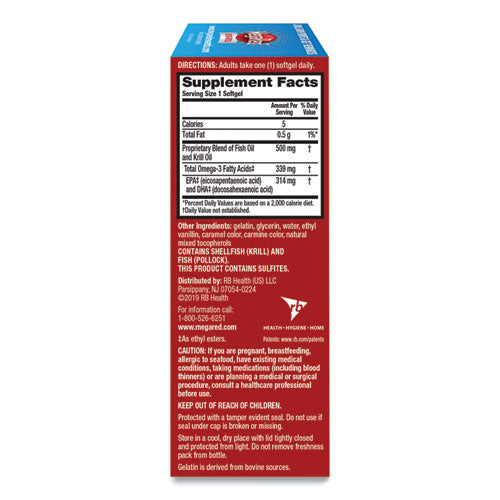 MegaRed® Advanced 4-in-1 Omega-3 Softgel, 500 Mg, 40 Count freeshipping - TVN Wholesale