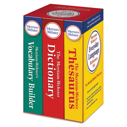 Merriam Webster® Everyday Language Reference Set, Dictionary, Thesaurus, Vocabulary Builder freeshipping - TVN Wholesale