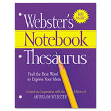 Merriam Webster® Notebook Thesaurus, Three-hole Punched, Paperback, 80 Pages freeshipping - TVN Wholesale