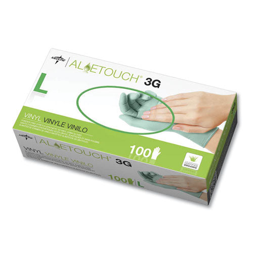 Medline Aloetouch 3g Synthetic Exam Gloves - Ca Only, Green, Large, 100-box freeshipping - TVN Wholesale