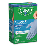 Curad® Powder-free Nitrile Exam Gloves, One Size, Blue, 100-box freeshipping - TVN Wholesale