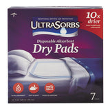 Medline Ultrasorbs Disposable Dry Pads, 23" X 35", Blue, 7-box freeshipping - TVN Wholesale