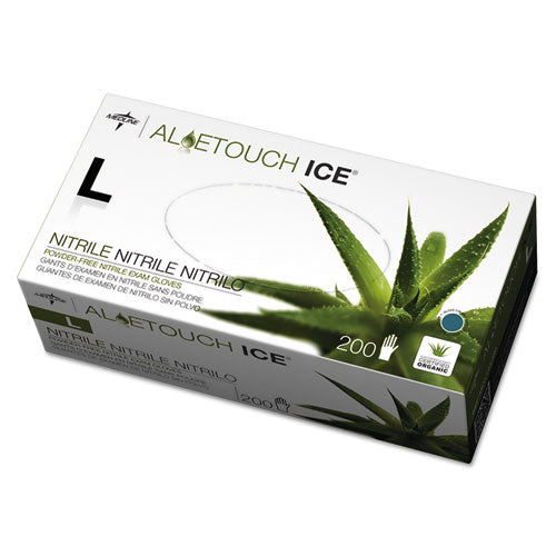 Medline Aloetouch Ice Nitrile Exam Gloves, Large, Green, 200-box freeshipping - TVN Wholesale