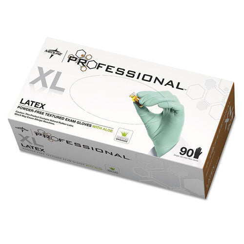 Medline Professional Latex Exam Gloves With Aloe, X-large, Green, 90-box freeshipping - TVN Wholesale