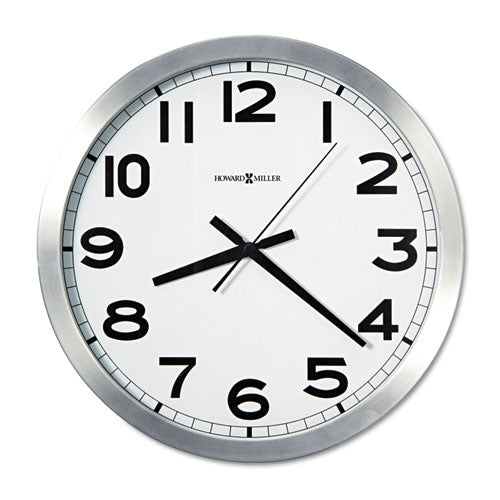 Howard Miller® Spokane Wall Clock, 15.75" Overall Diameter, Silver Case, 1 Aa (sold Separately) freeshipping - TVN Wholesale